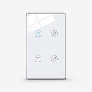 HomeModrn smart home customized zigbee tuya  US wall touch switch 4 way light switch wall touch light switch